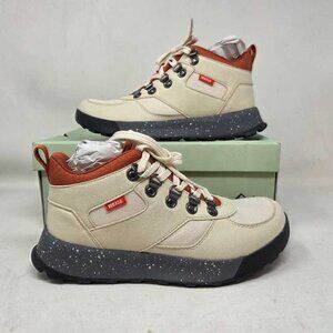 New women's 7.5 REI Trailmade waterproof hiking boots in Whitecap Gray / Rust